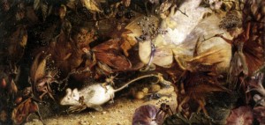 John Anster Fitzgerald, The Chase of the White Mouse, early 1860s.  Formerly Nicolette Wernick Collection.