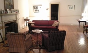 Living room of the colonial style residency cottage