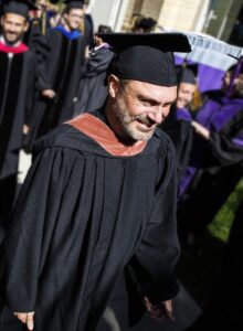 Prof. Keston at graduation ceremony