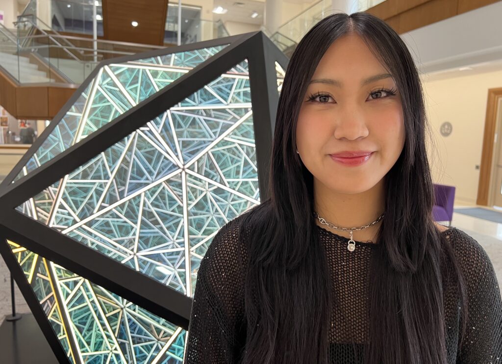 Charlee Simacek, a student in Schoenecker Center