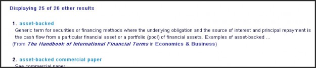 asset backed search results