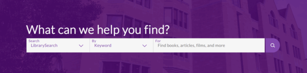 Picture of the LibrarySearch search box