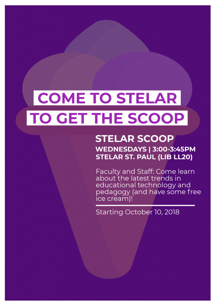 Flyer about the STELAR Scoop Events